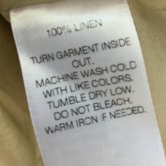 Vineyard Vines Linen Dress Striped Tan & Pink 6 - Picture 2 of 5